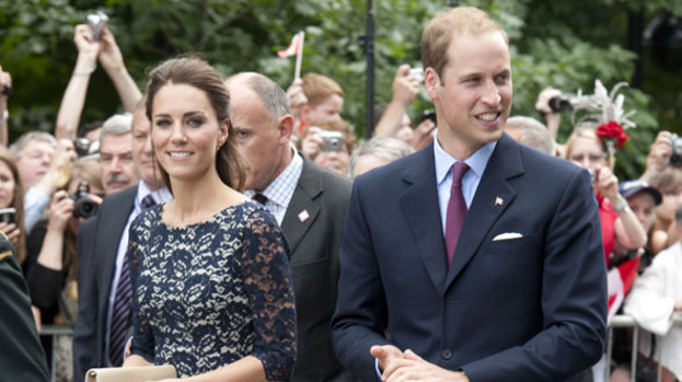 Queen of recycling: Kate wore the lace dress she wore in Canada to her friend's wedding