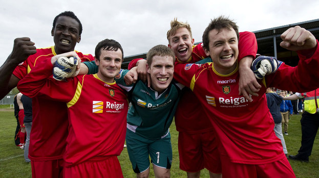  - 124554-albion-rovers-team-mates-from-left-larry-acquah-robert-love-derek-gaston-jack-werndly-and-scott