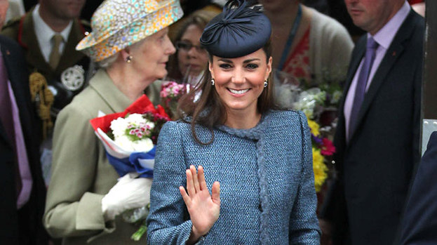 Far from blue: Kate dazzles in Nottingham