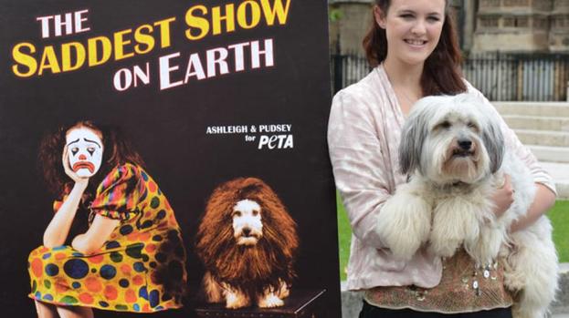 Ashleigh and Pudsey front new PETA campaign