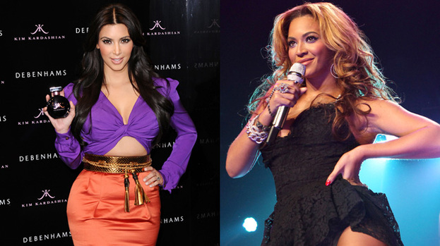 BFFs? Kim Kardashian (left) and Beyonce were spotted enjoying each other's company at the weekend