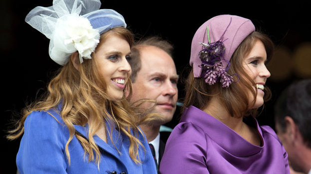Royal respect: Duchess Kate will be expected to curtsy to Princesses Beatrice and Eugenie (above)