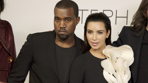 Me and my man: Kim Kardashian with her latest beau Kanye West