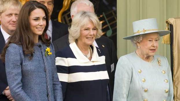 Royal visit: The Duchess of Cambridge, the Duchess of Cornwall and the Queen visited department store Fortnum & Mason