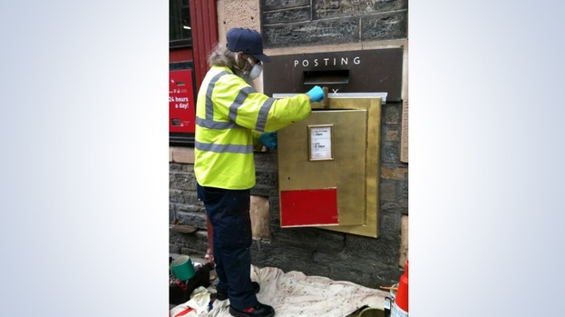 Gold Post Box Grantown