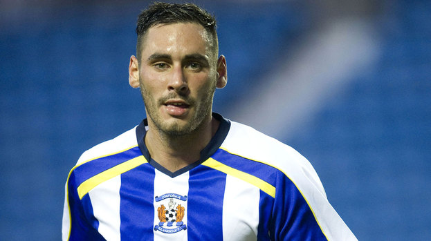 Danny Racchi in action for Kilmarnock
