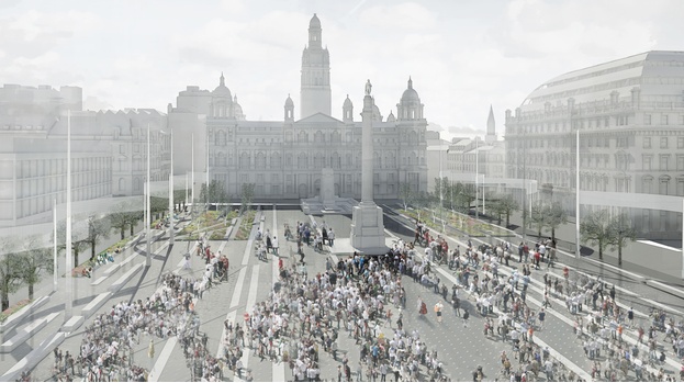 Entry Two for the controversial £15m redesign of Glasgow's George Square revealed on January 8 2013
