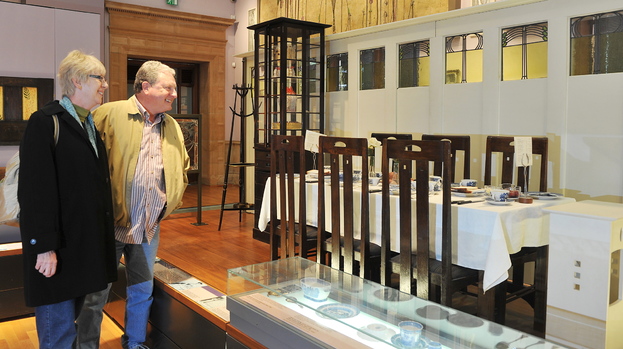 People admire collections in Glasgow museums