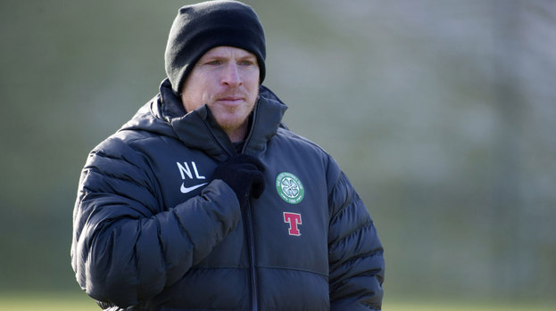 Celtic manager Neil Lennon arrives for training as he prepares his team for the visit of Hearts in the SPL.