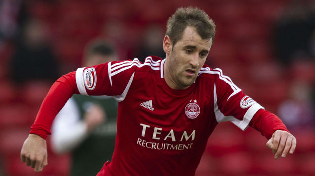 Niall McGinn, Aberdeen, February 2013.