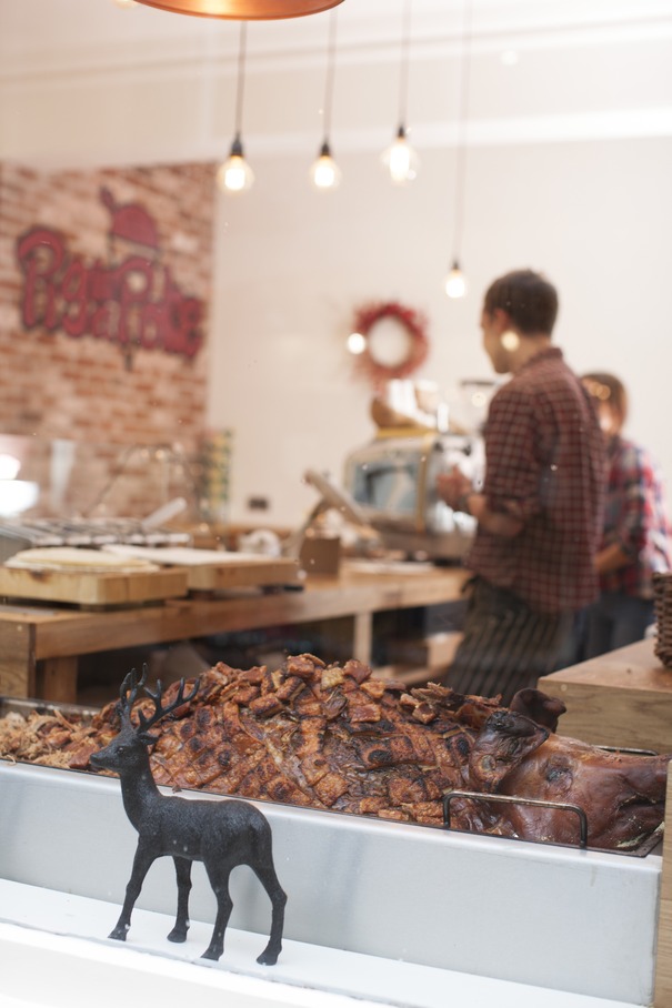 Pig in a poke hog roast cafe opens on Rose Street serving pork rolls