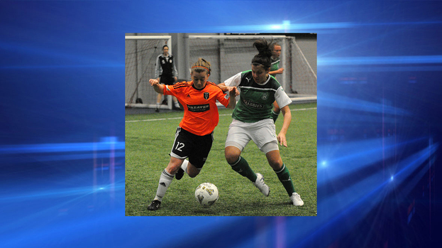 Christie Murray (left) with Leanne Crichton (right)