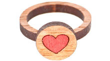 Wooden Heart ring was £8 now £6.40