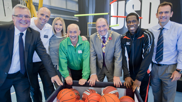 Location: Jim Logue, Dean Macey, Sinead Kerr, Barry McGuigan, Provost Tom Curley, Ore Oduba, and Bla