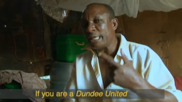 Unexpected: Dundee United's name popped up in a documentary into life in Nigeria but for bizzare reasons.