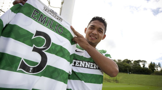 Ready for action: Emilio Izaguirre is training hard for his SPL debut